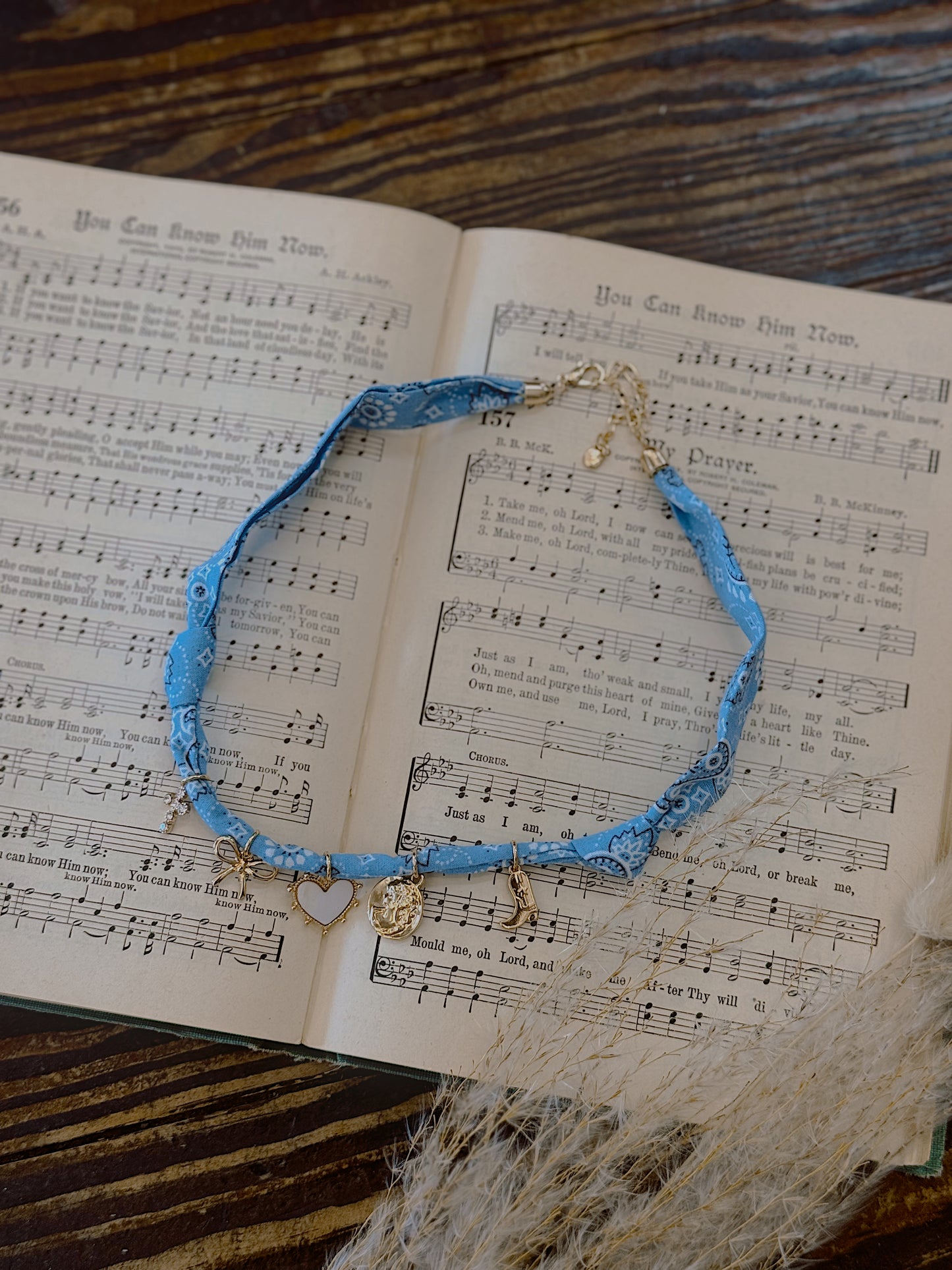 Southern Belle Bandana Charm Necklace