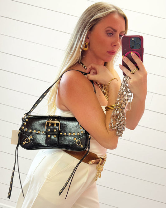 Rivets & Retro Shoulder Bag