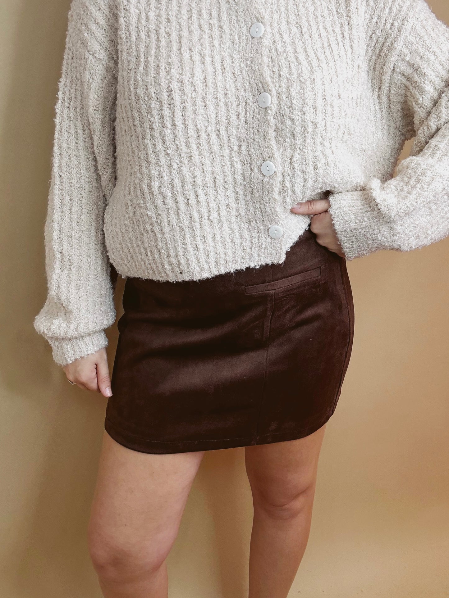The Sienna Suede Mini Skirt