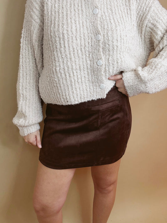 The Sienna Suede Mini Skirt