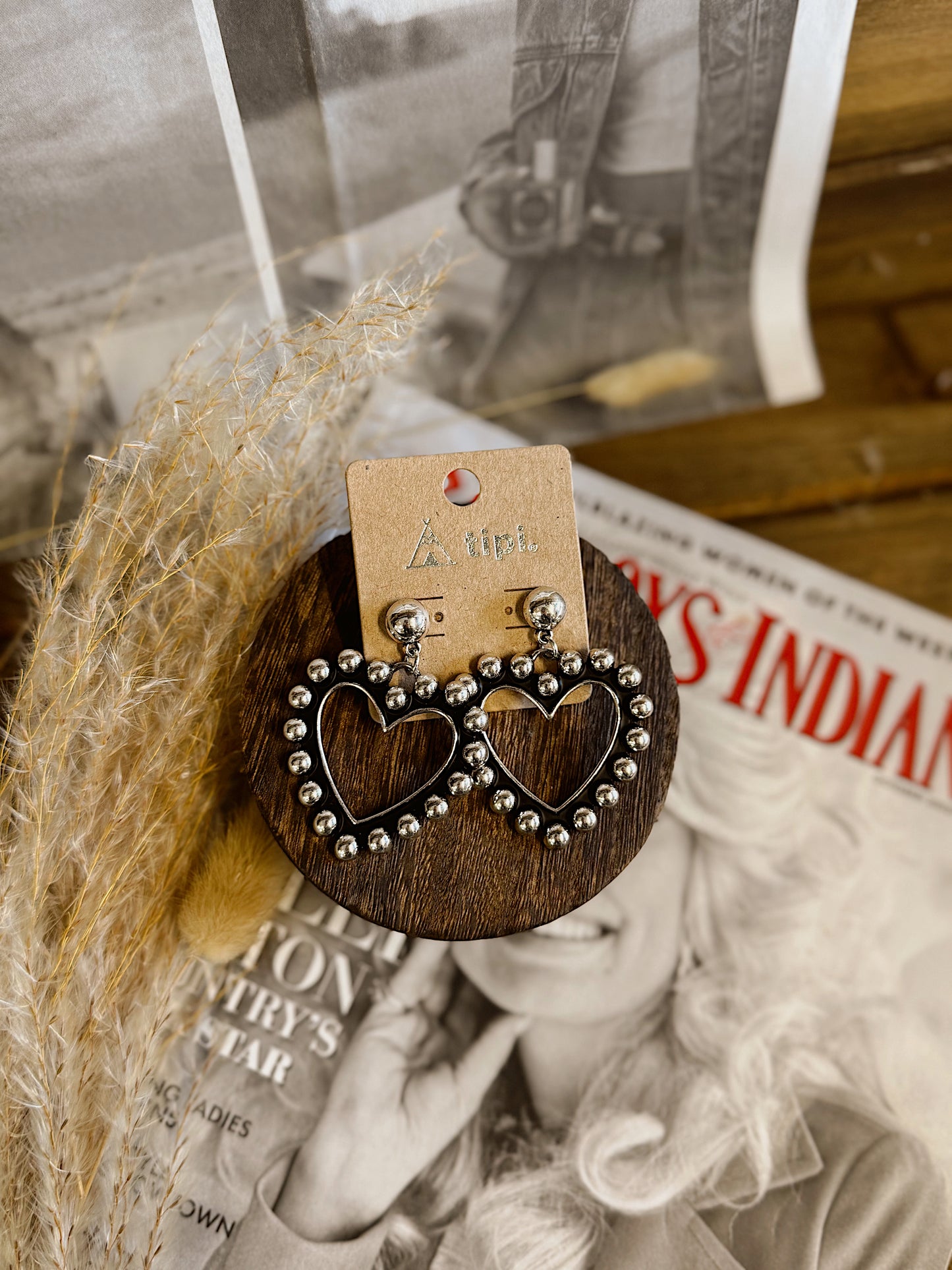 The Studded Heart Earrings