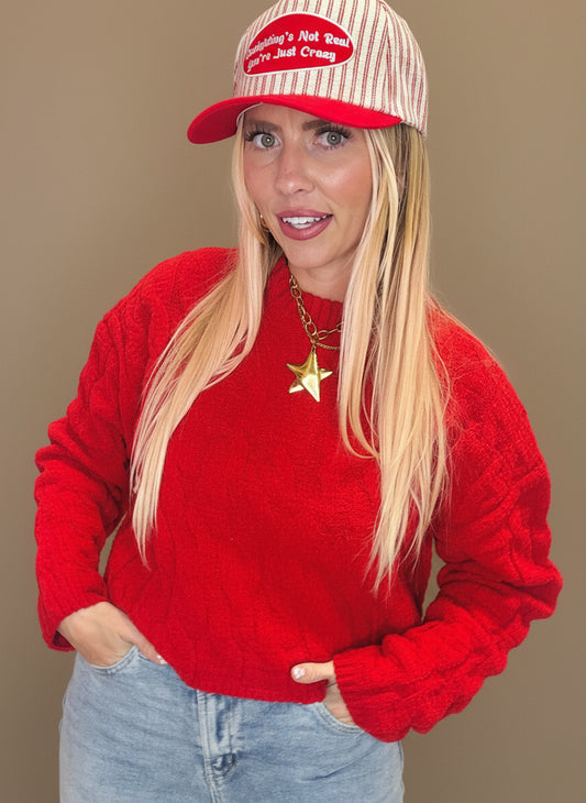 The Scarlet Crop Sweater