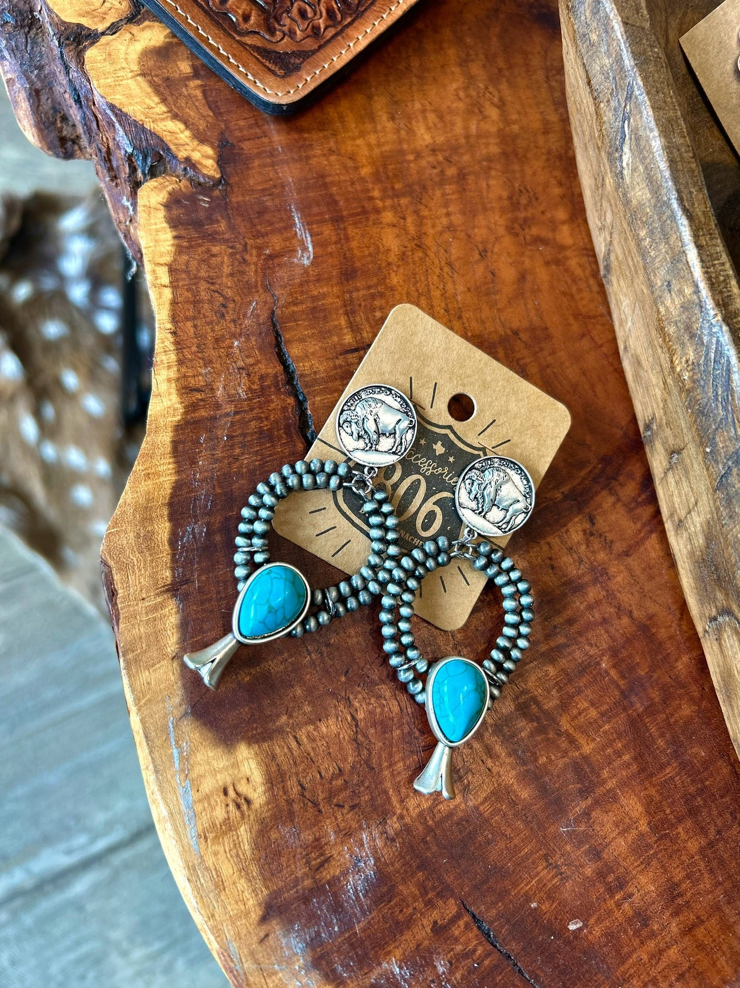 The Bella Buffalo earrings