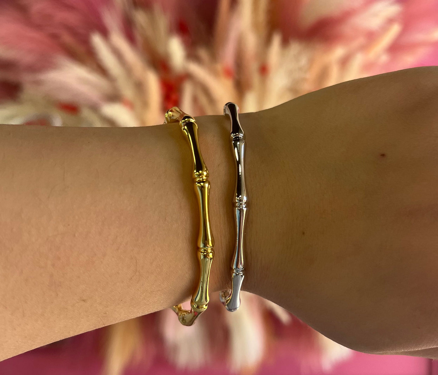 Glossy Bamboo Cuff Bracelet