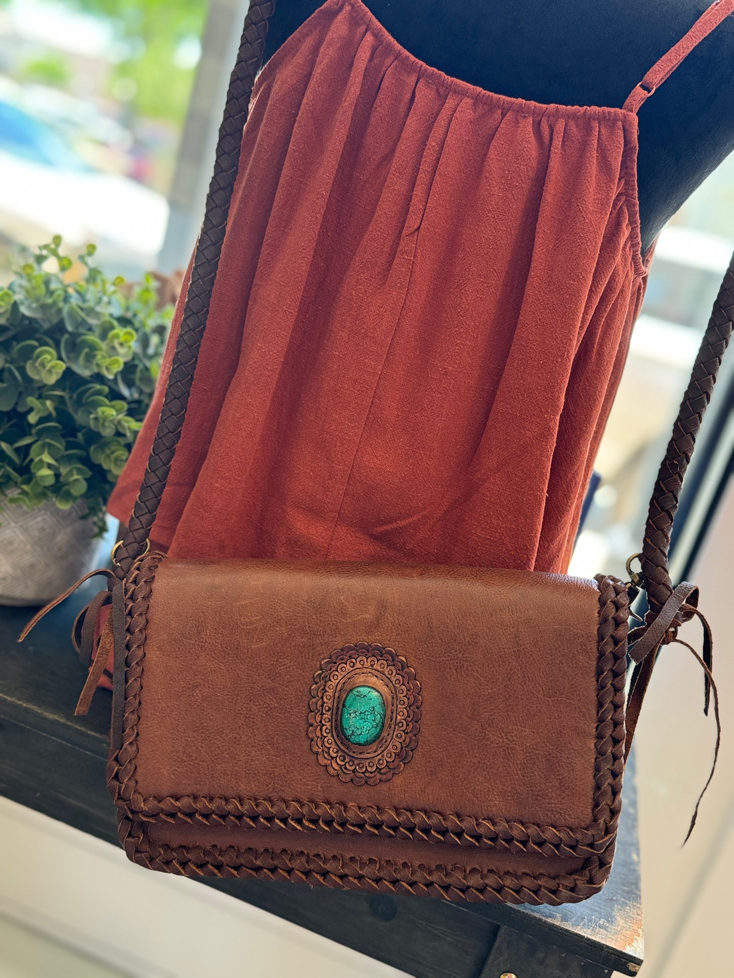 Full Grain Leather Crossbody Bag