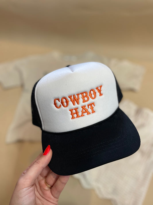 Cowboy Hat Embroidered Trucker Hat