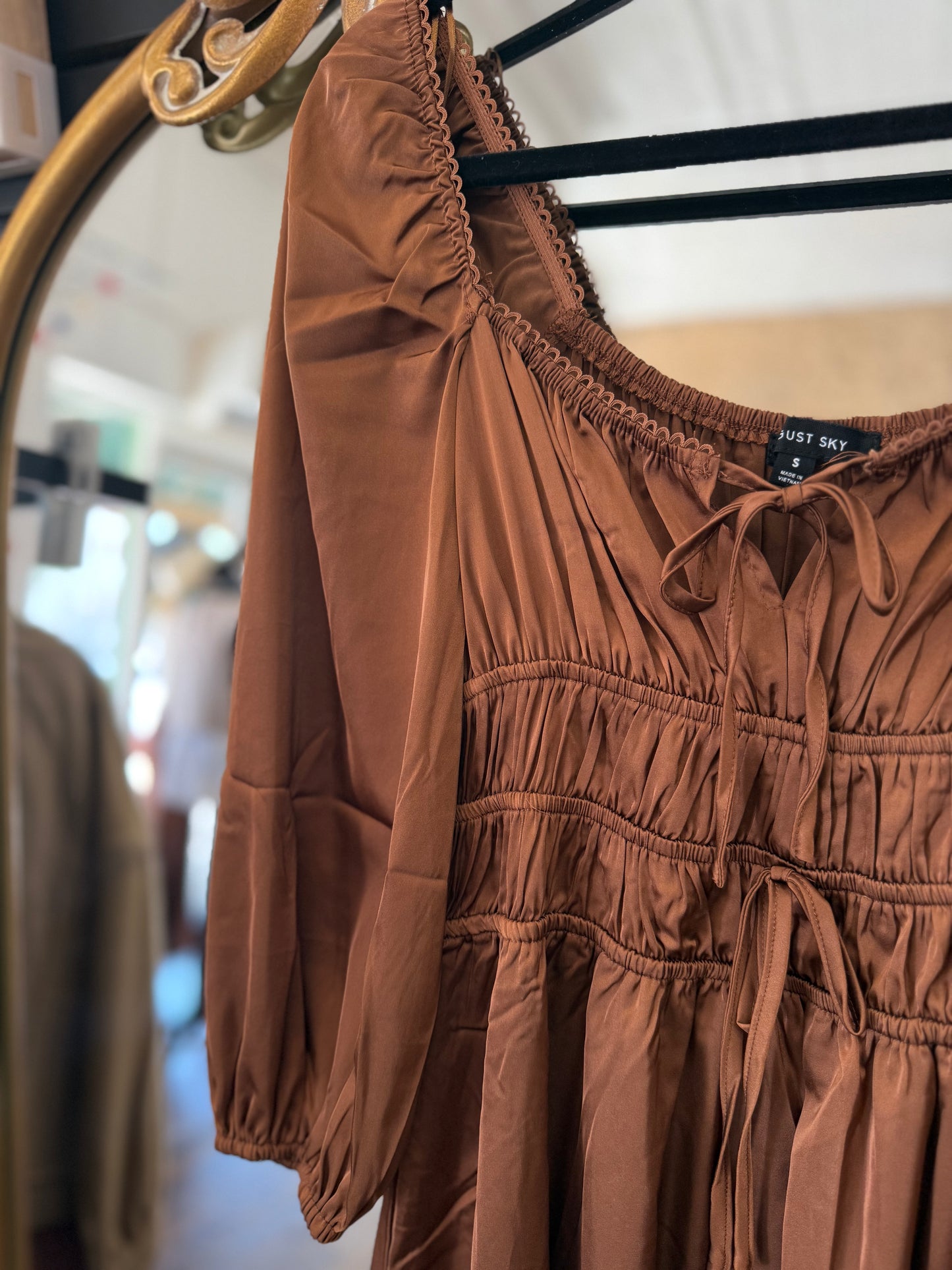 Cold Brew Satin Dress