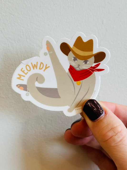 Meowdy Sticker