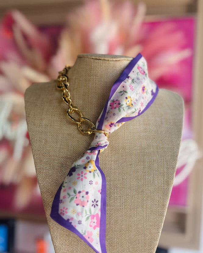 Gold Links Scarf Slide Chain