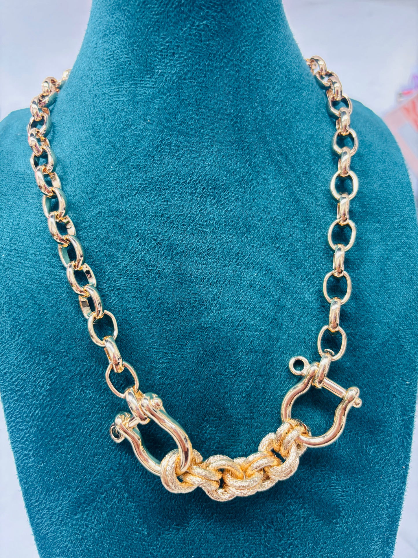 Gold Tack Necklace