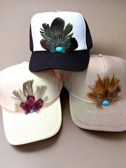 Feather Fan Trucker