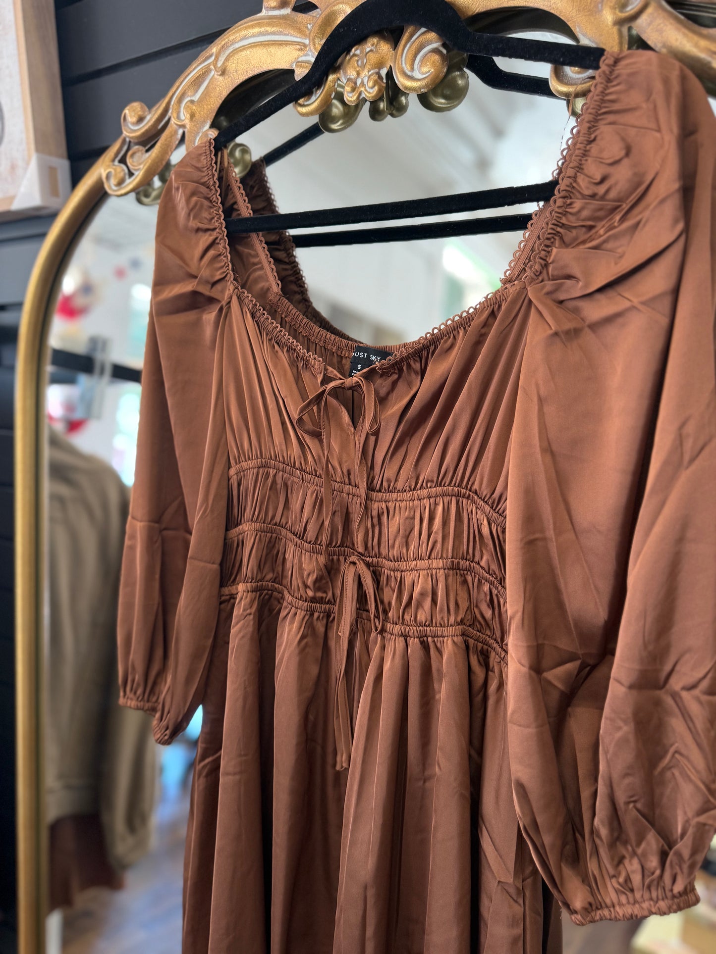 Cold Brew Satin Dress