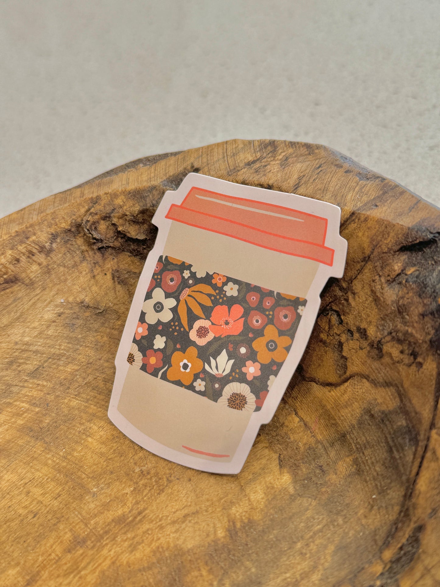 Coffee Cup Petal Sticker