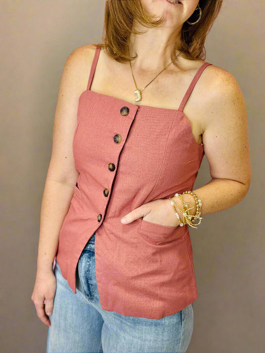 The Quinton Button Up Tank