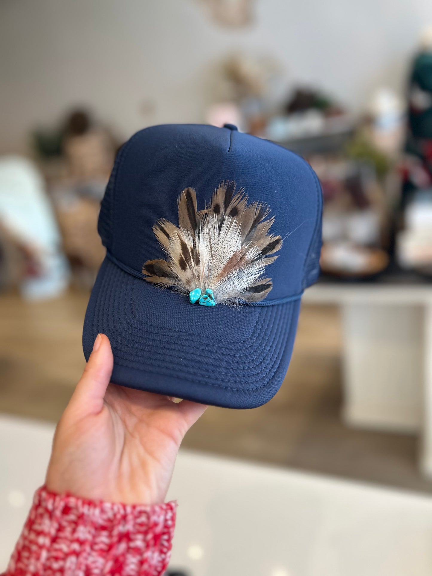 Feather Fan Trucker