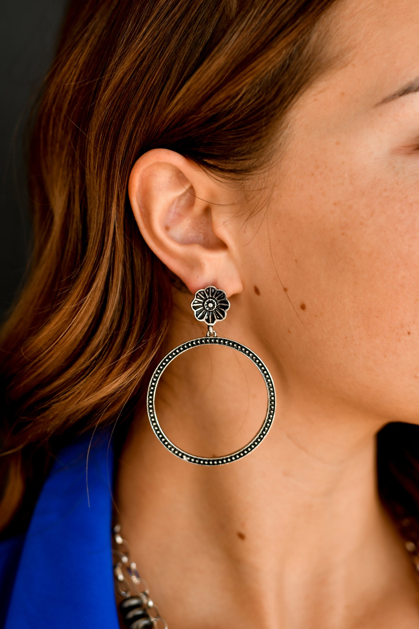 The Daisy Flower Hoop Earrings