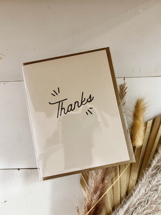 Thanks with Lines Greeting Card