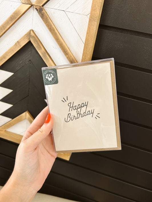 Happy Birthday Lines Greeting Card