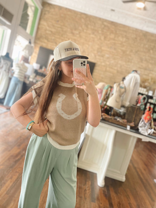Horseshoe Knit Sweater Vest