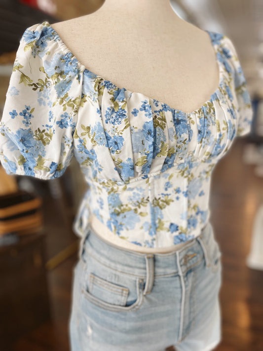 The Adrian Floral Corset Top