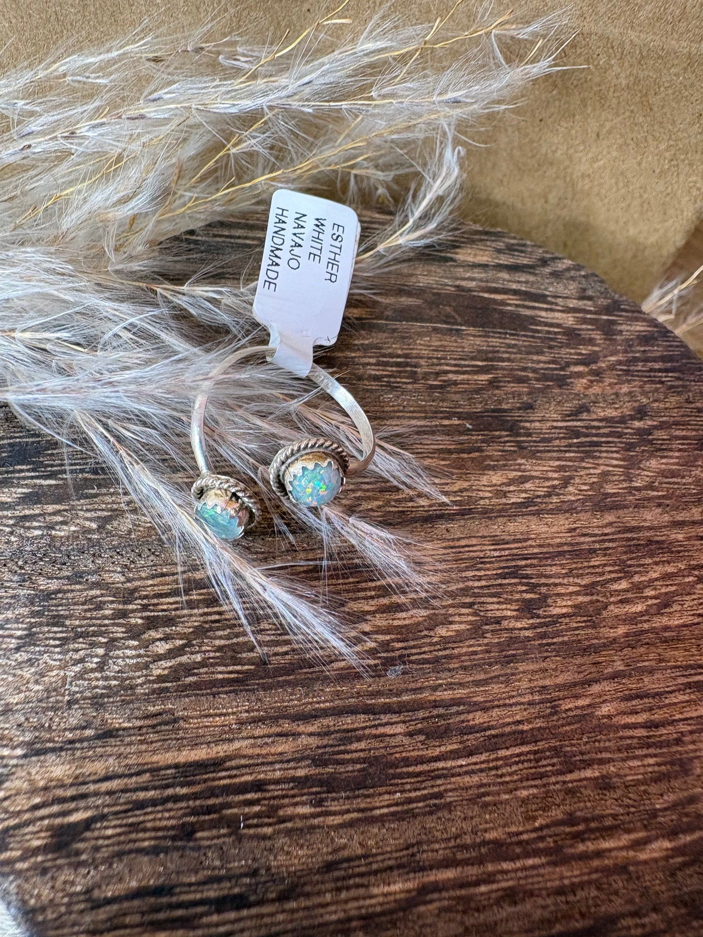 Authentic Esther Opal Adjustable Ring