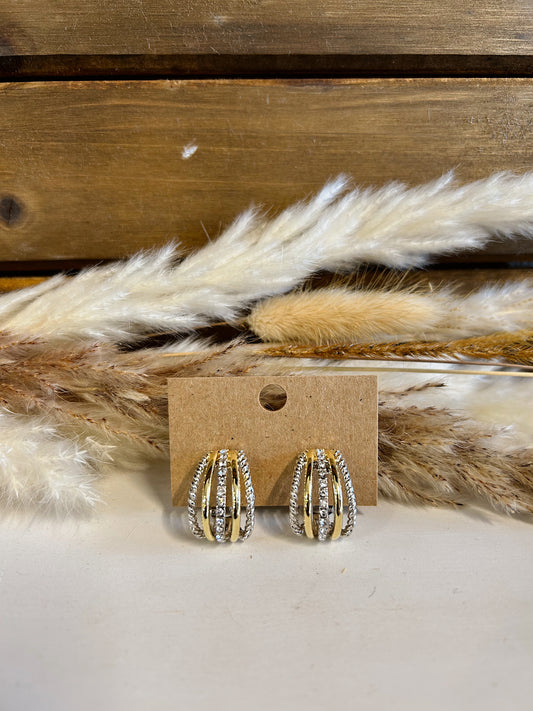 Gilded Diamond Earrings