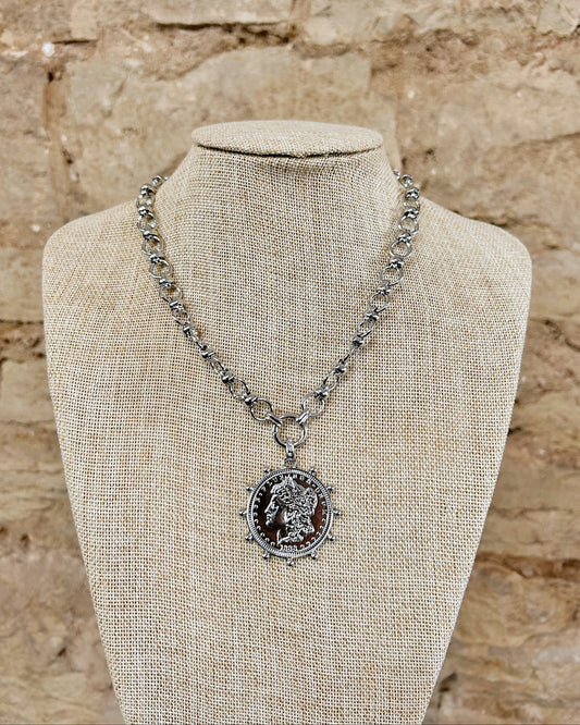 Silver Lining Coin Necklace