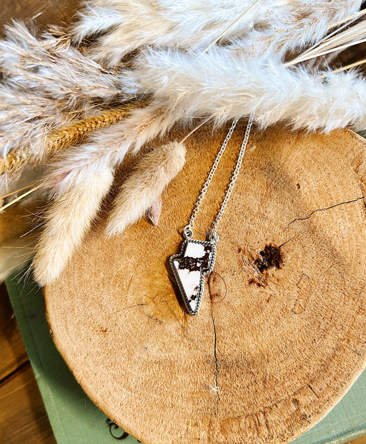 Wild Horse Stone Lightning Bolt Necklace