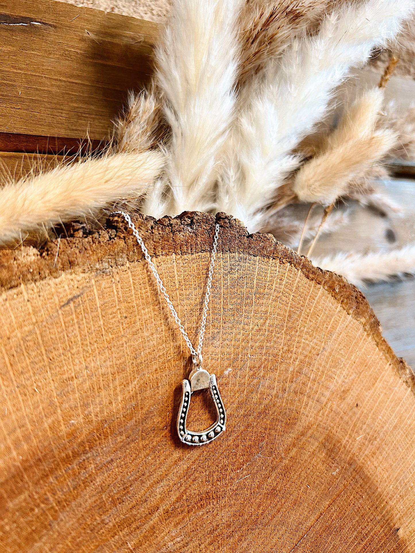 Sterling Silver Stirrup Necklace