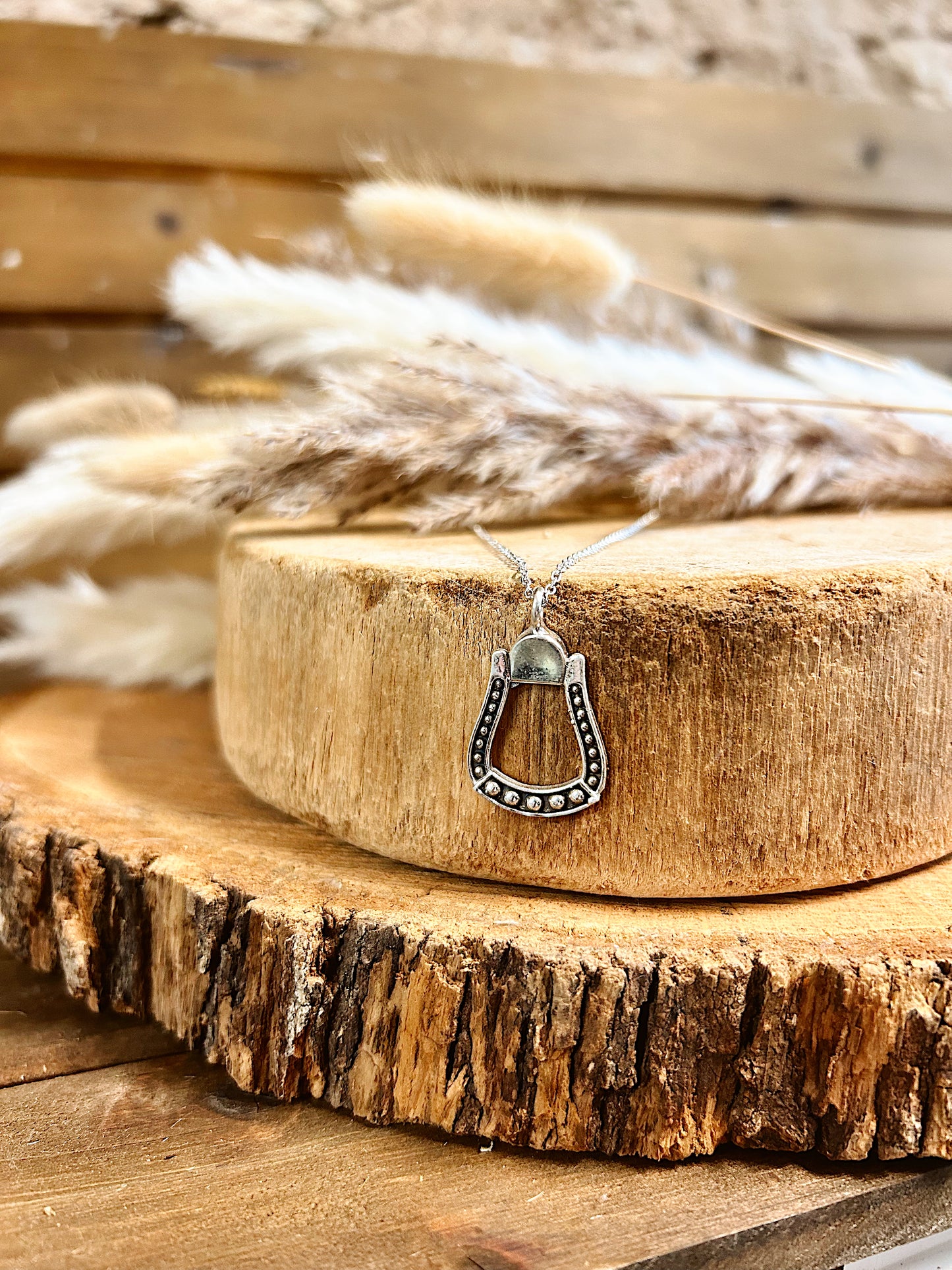 Sterling Silver Stirrup Necklace