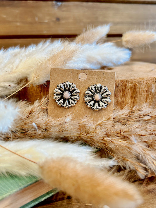 Prairie Pink Opal Earrings