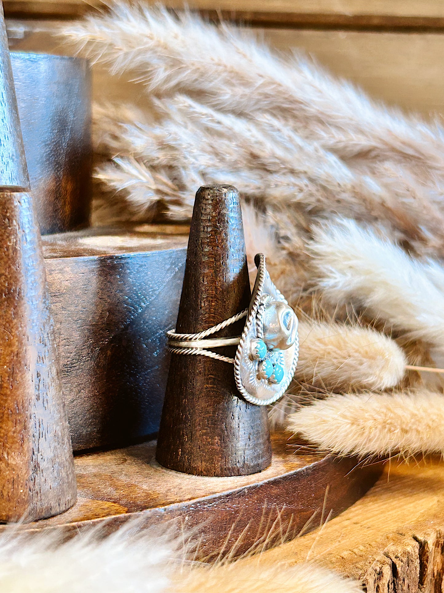 Cowboy Hat Kingman Turquoise Ring