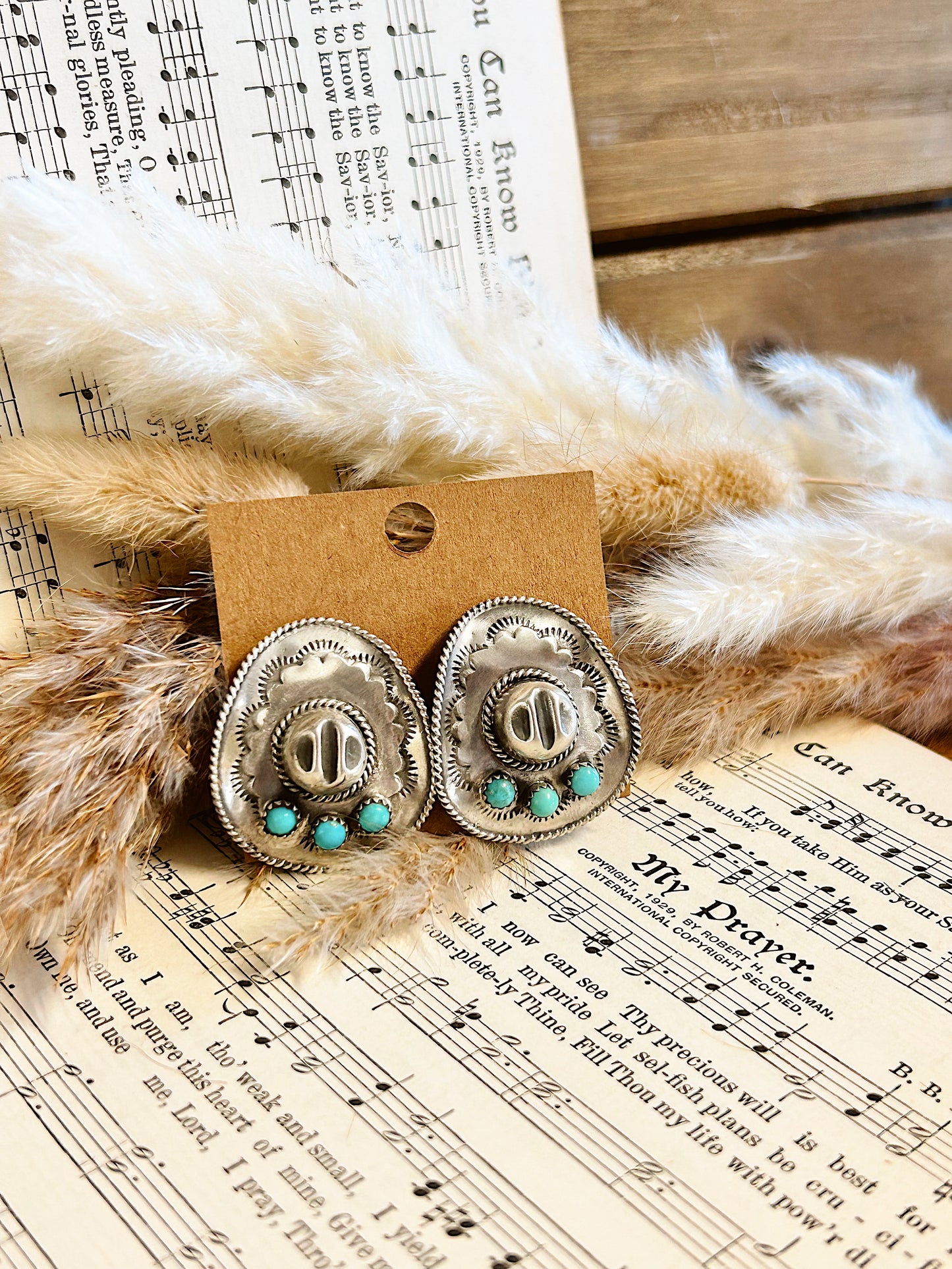 Cowboy Hat Kingman Turquoise Earrings