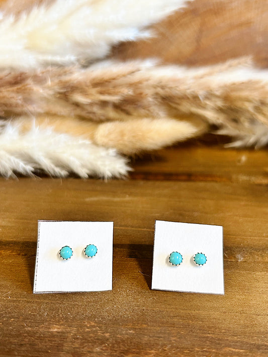 Blue Over You Kingman Turquoise Studs