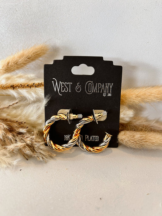 The Two-Tone Twist Hoops