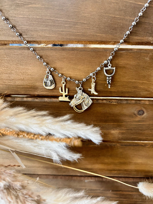 The Western Duo Charm Necklace