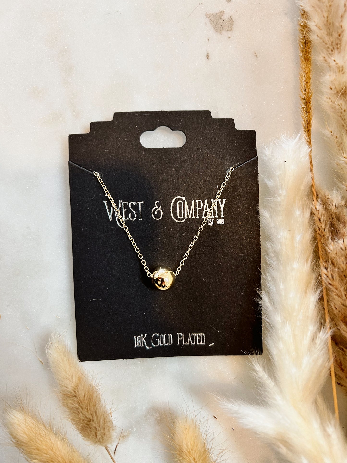 The Burnished Bead Chain Necklace