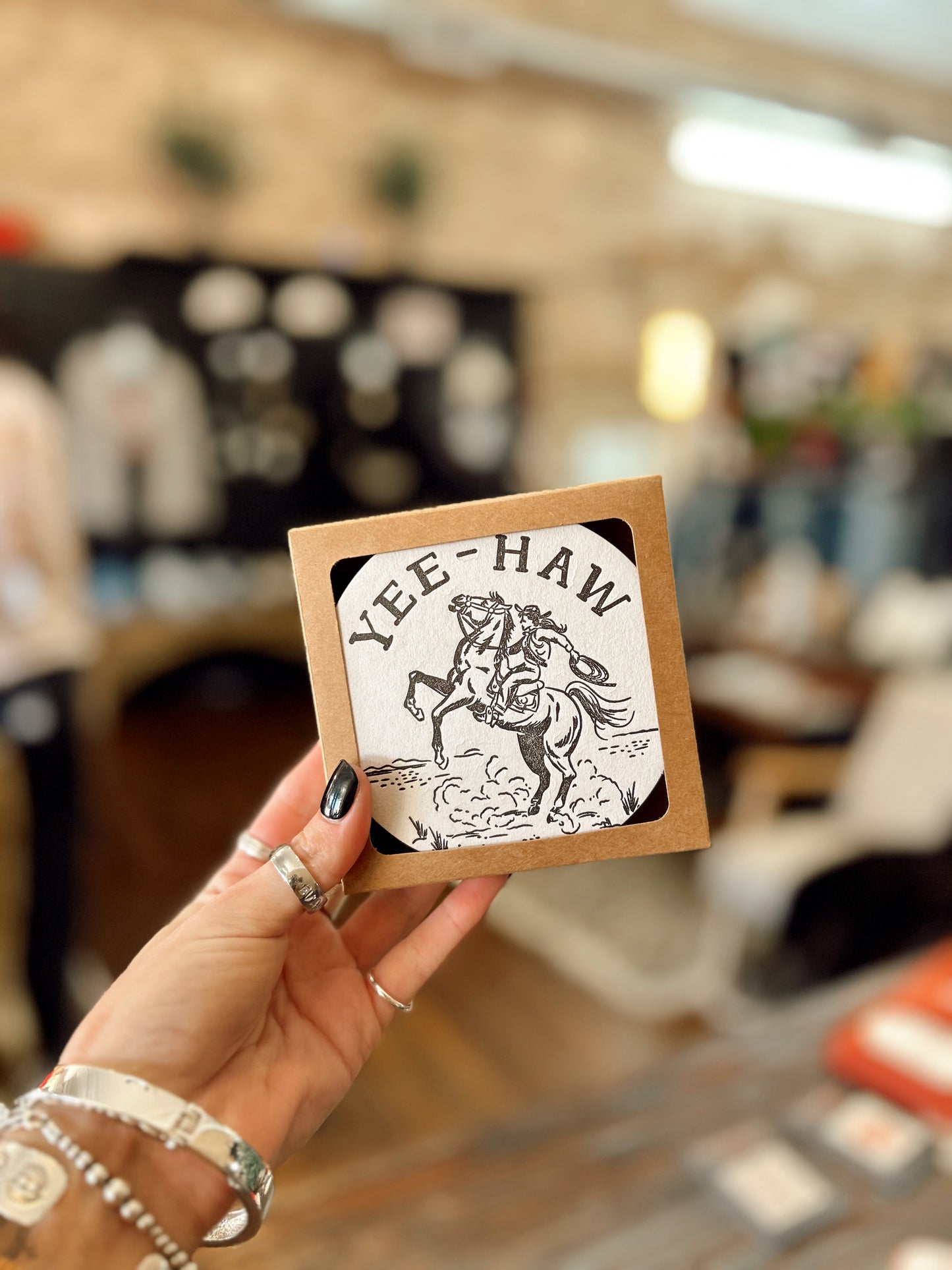 Yeehaw Cowgirl Coaster Set