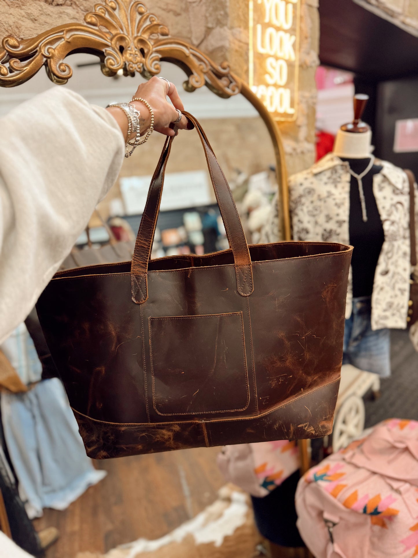 The Tommie Vintage Leather Tote
