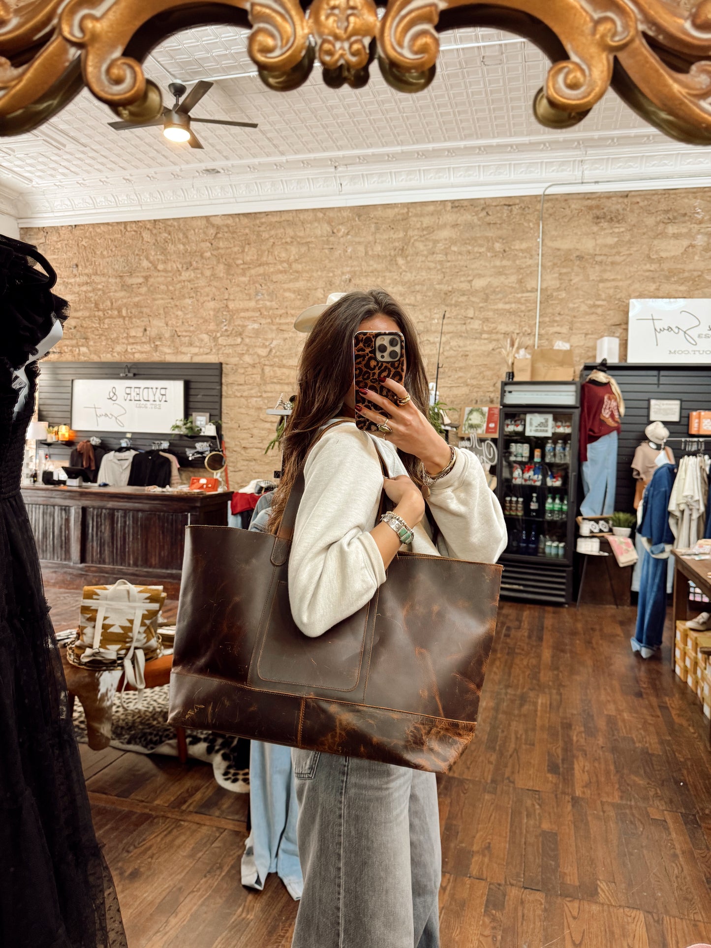 The Tommie Vintage Leather Tote