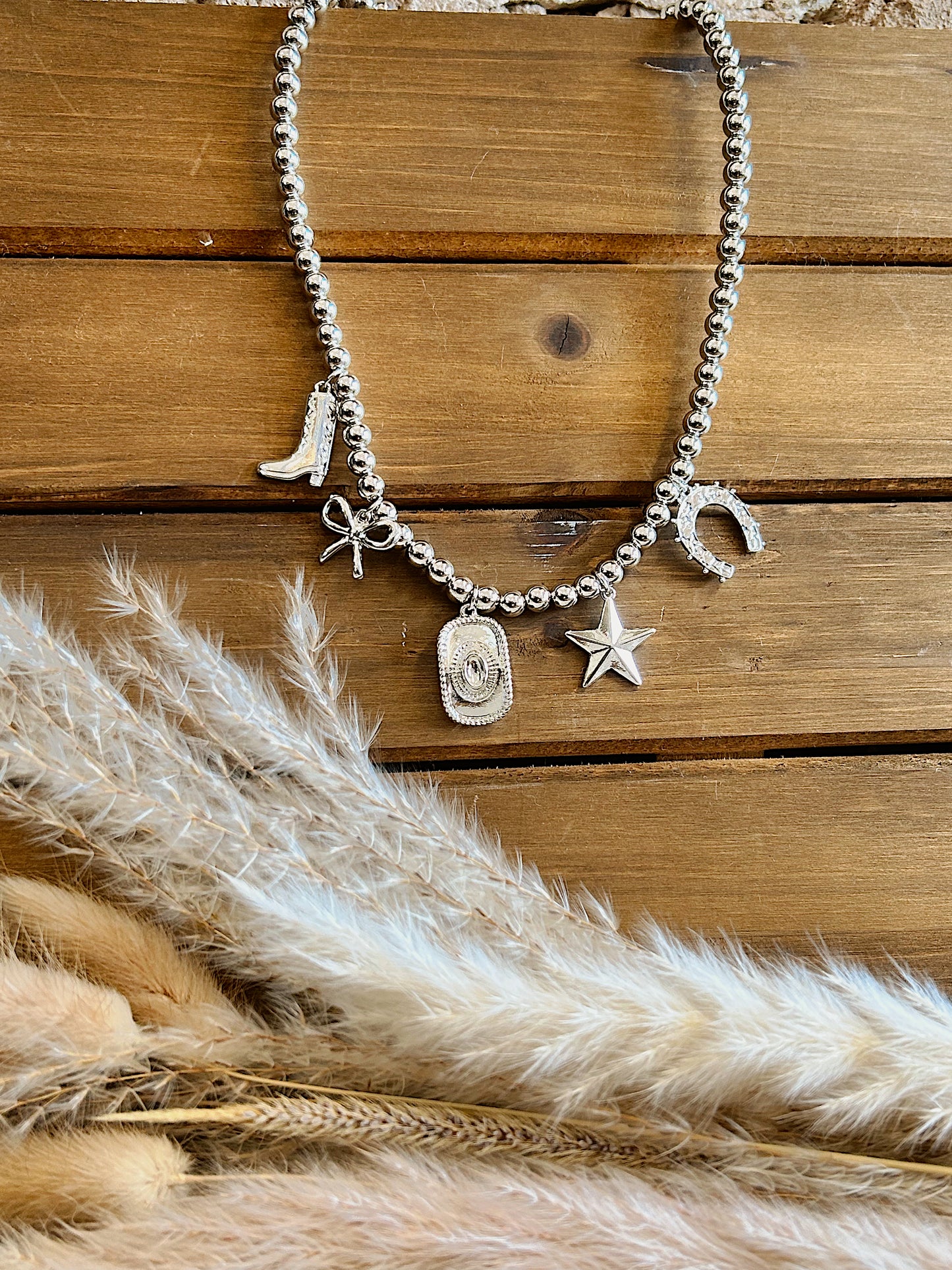Boots & Bows Charm Necklace