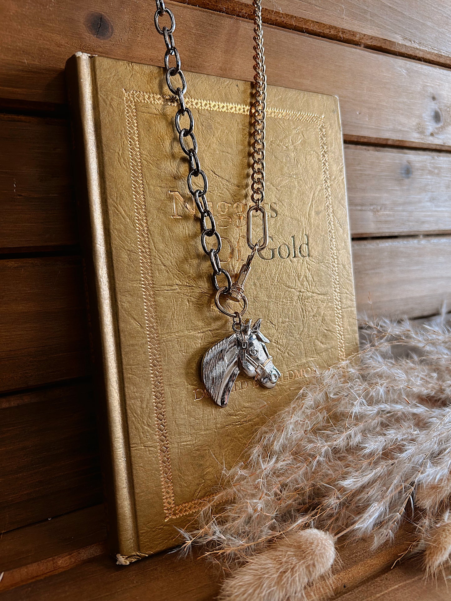 The Gold & Silver Link Horse Necklace