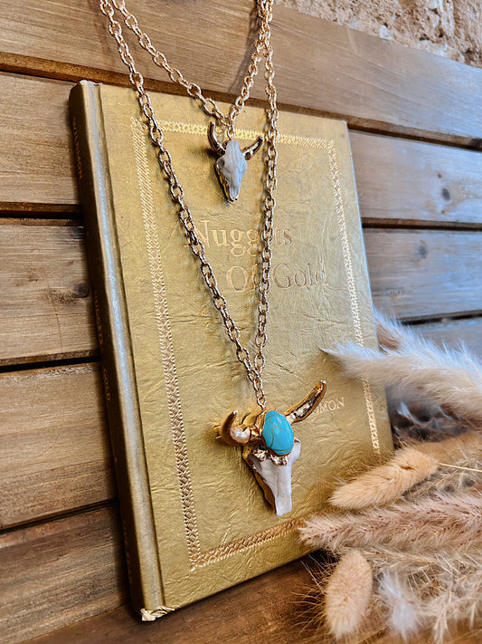 The Gold Luxe Bull Necklace