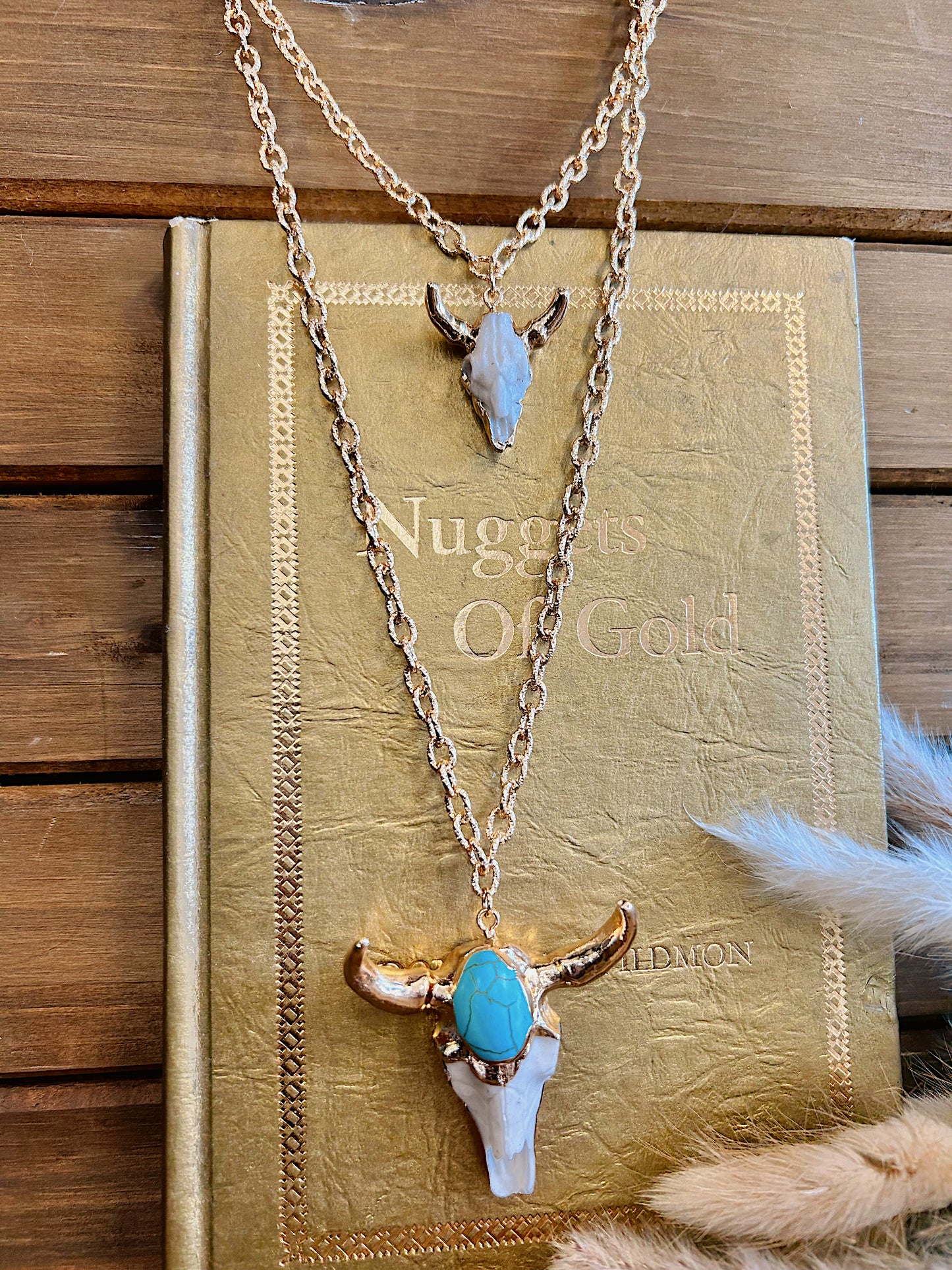 The Gold Luxe Bull Necklace