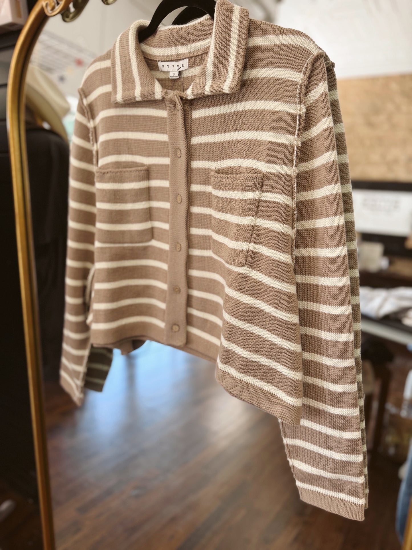 The Stripe Ease Cardigan