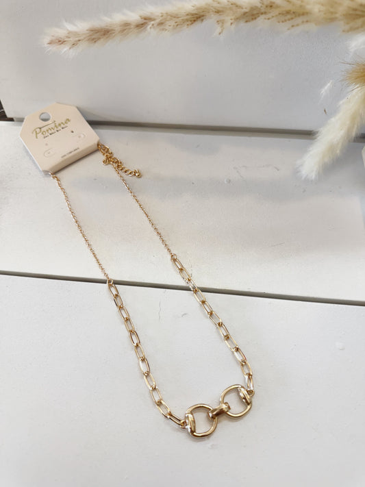 Golden Reins Pendant Necklace