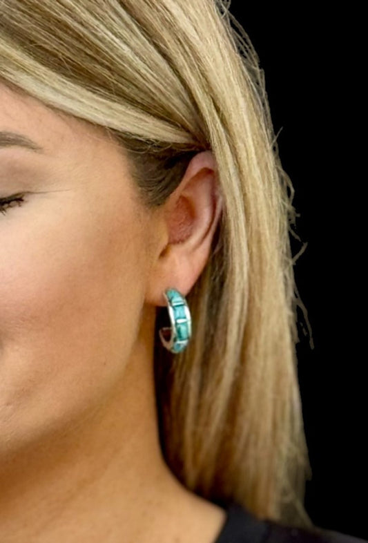 The Whitney Inlay Hoop Earring