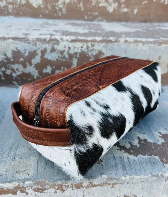 Leather & Cowhide Toiletry Bag