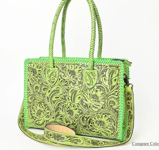 The Monica Hand Tooled Genuine Leather Bag