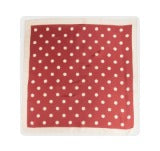 Burgandy & Beige Polka Dot Bandana